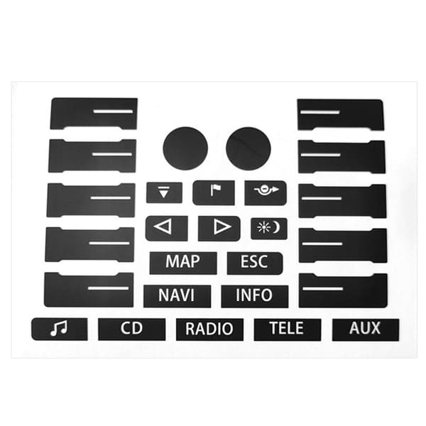 8 STK Sæt Bil Mat Sort Slidt Knap Reparationssæt Stickers Til Til Black 8pcs set