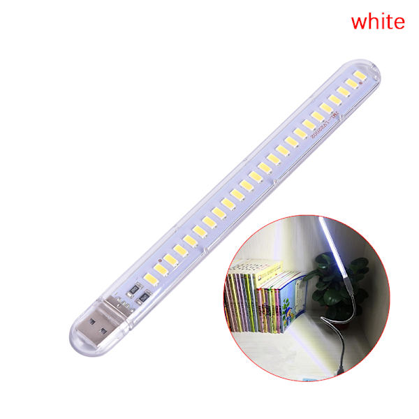 2stk 5V 12W USB LED Nattlys 24 LEDs USB Lesebordlampe white 2pcs