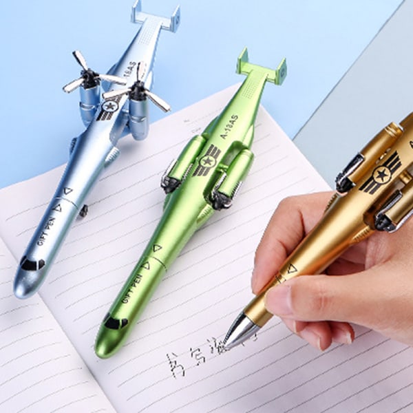 Creative Helikopter Airplane Shape Gel Pen Student Writing Offi Random color ONESIZE