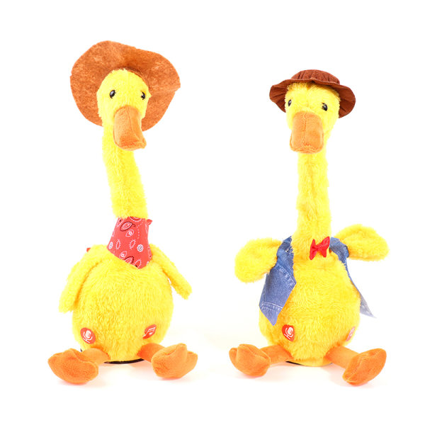 Dancing Duck Elektronisk plysjleker Gjenta Talking Sing Record V 1 one size