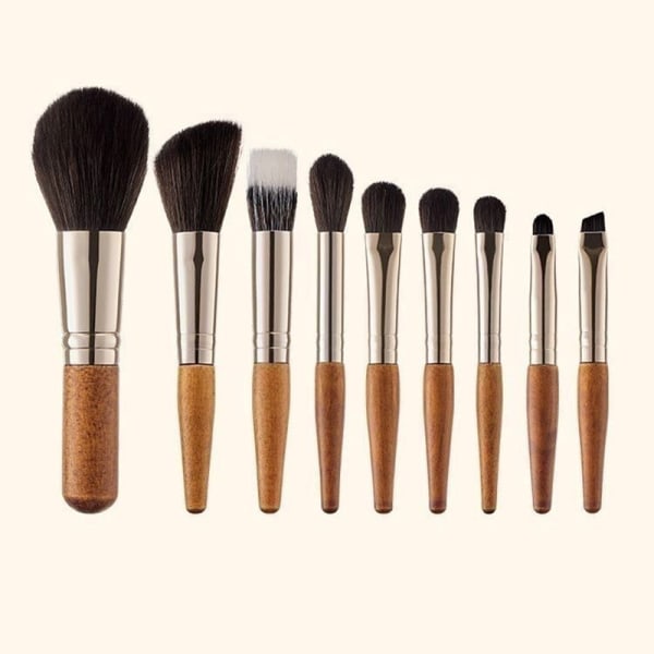9st Portableb Makeup Brush Set Mini Size Resor Skönhet Makeup Not bag onesize
