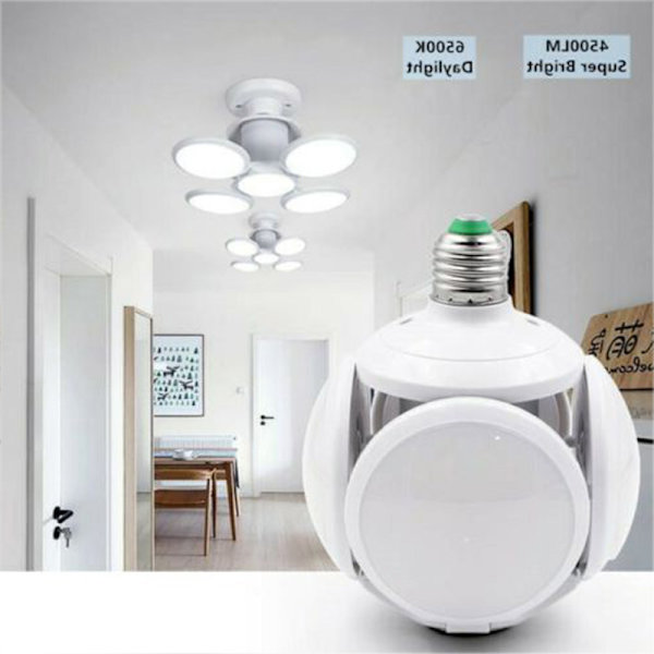 Super Bright LED Pære Deformerbare Garage Loftslamper E27 40W A One Size