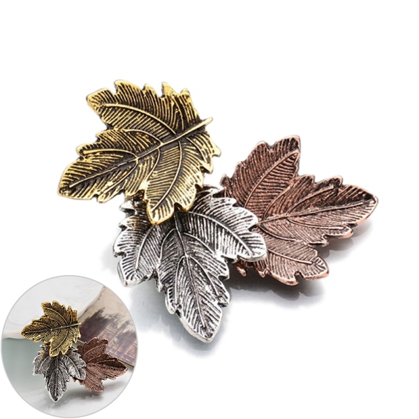 Kvinner Vintage Maple Leaf Brosje Gull Sølvbelagt Brosjer Pin