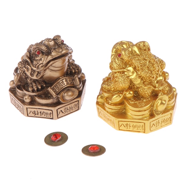 ren kobber padde funnet cicada frosk padde statuer dyr Messing han Gold one size