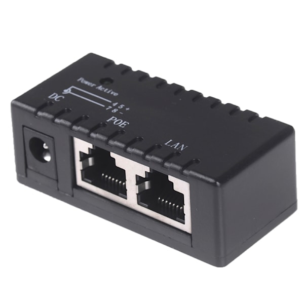 2st passiv POE-injektor för IP-kamera VoIP-telefon Netwrok AP d Black One Size