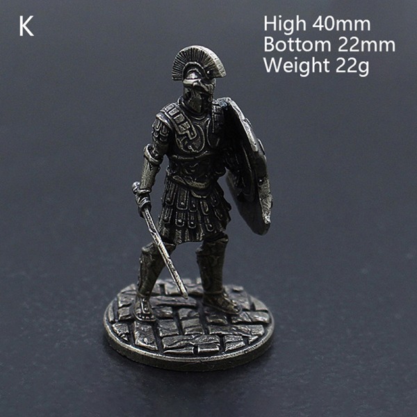 1 stk Gamle Spartan Rom Soliders Figurer Miniaturer Vintage Black K