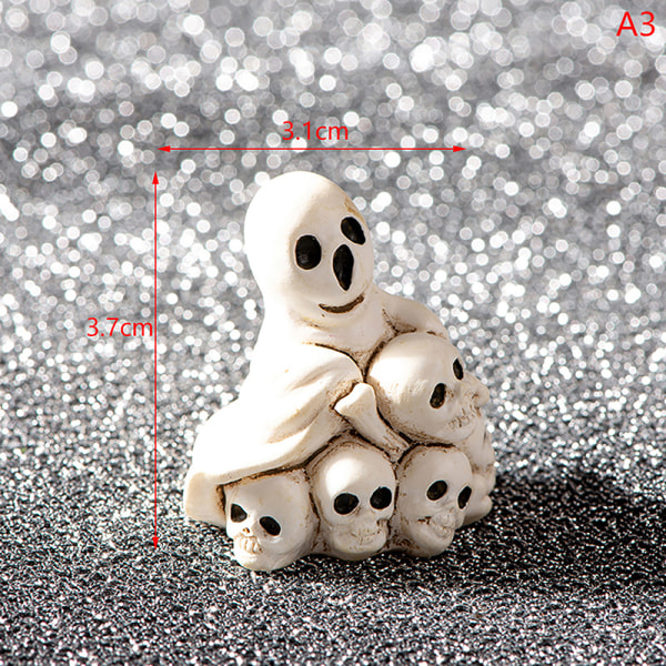 Halloween Dekor Figur Miniatyr tegneserie Mummy Skull Micro La A3 onesize