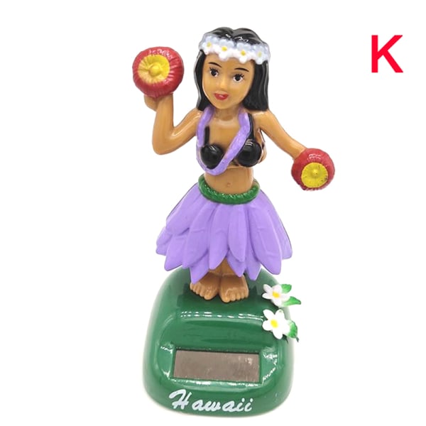 Bildekor Dansedukke Solenergileketøy Hawaiian Hula Girl Shaki K one size