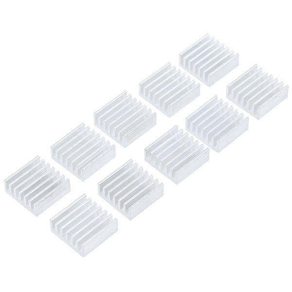 10 stk 14*14*6mm Aluminium heatsink elektronisk chip radiator cool Silver One Size