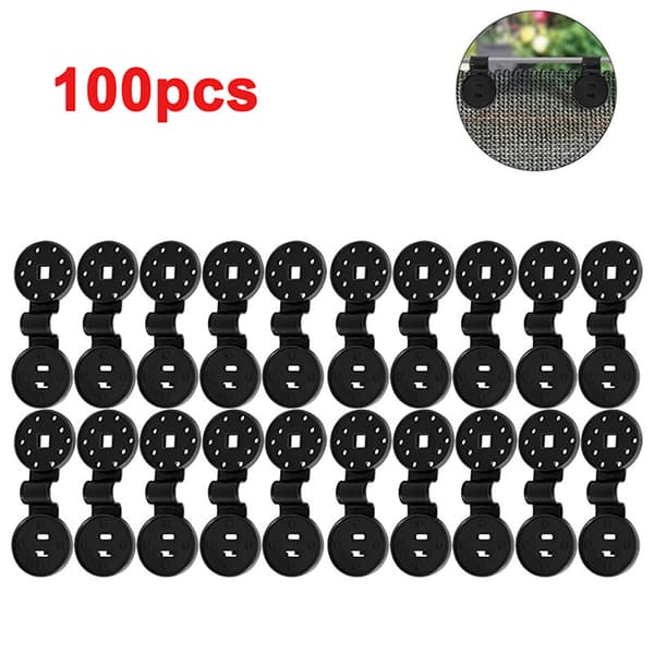 100 stk. skyggeklud plastclips solskærm netclips drivhus 100pcs