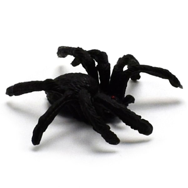 5 stk. Fleksible Plast Simulation Edderkopper Sort Joke Prank Legetøj Ha Black
