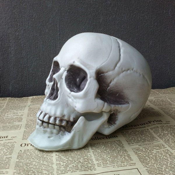 Halloween Keinotekoinen Skull Head Malli Skull Bone Horror Skele White 1 9*10*13.5cm