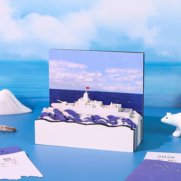 Time Piece Kalender 2026 Skrivebordskalender 3D Avrivningskalender Pa A