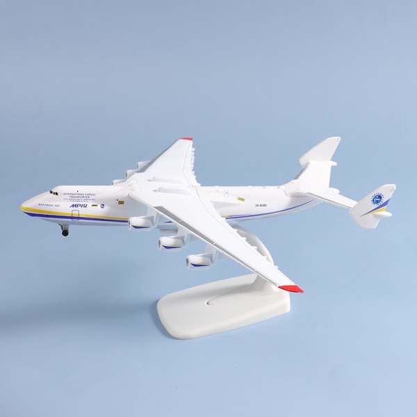 1:400 An-225 Flygplansmodell Leksak 8 tum Ukraina Målad Mriya Tra White one size