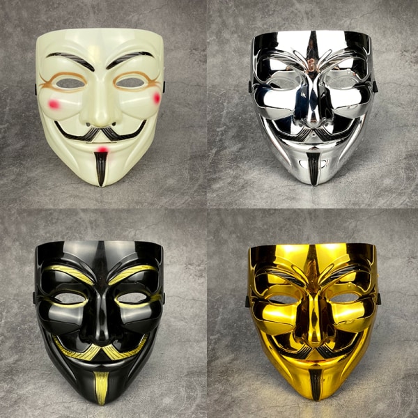 Vendetta Hacker Mask Anonym julefestgave til voksen K A7 one size