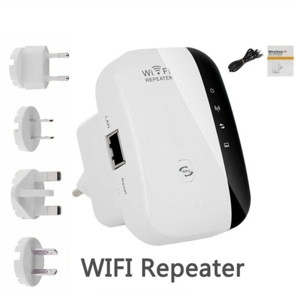 Wireless-N Wifi Repeater AP Router Signal Booster Extender Ampl Black 300M Signal Receiving Adapter