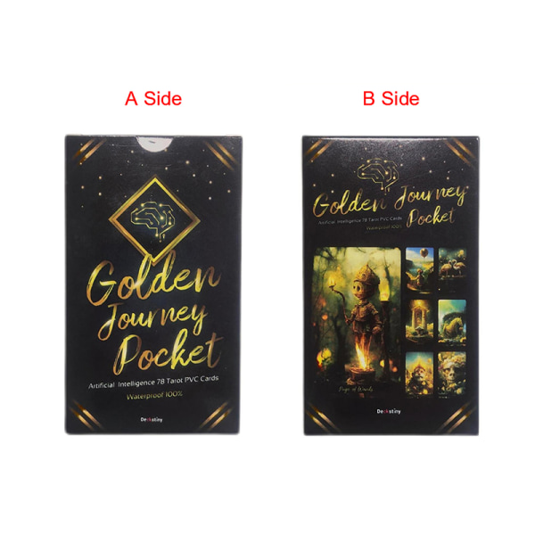 12*7cm Golden Journey Tarotkort Familiefest Brettspill Divina one size one size