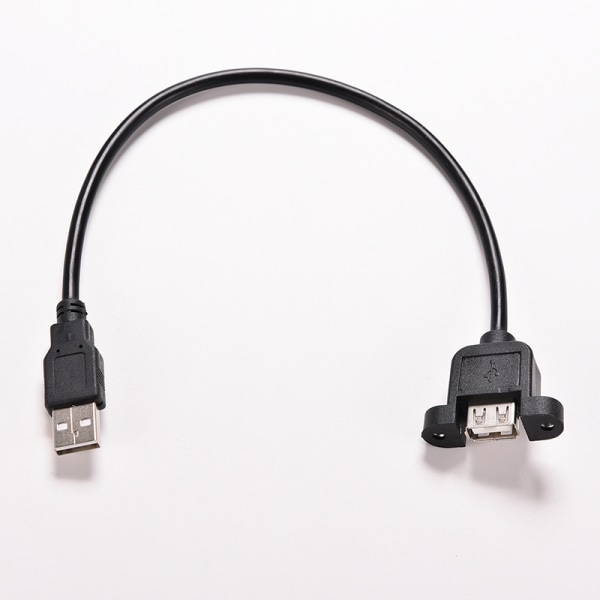 1,64 FT USB 2.0 uros-naaras jatkopaneelin kiinnitysjatke Black 30cm
