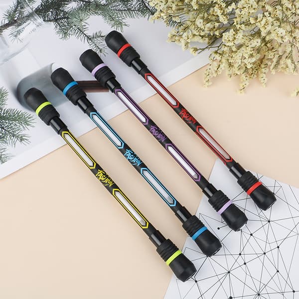 4PCS Spinning Pen Creative Random Flash Rotating Gaming Gel Pen one size