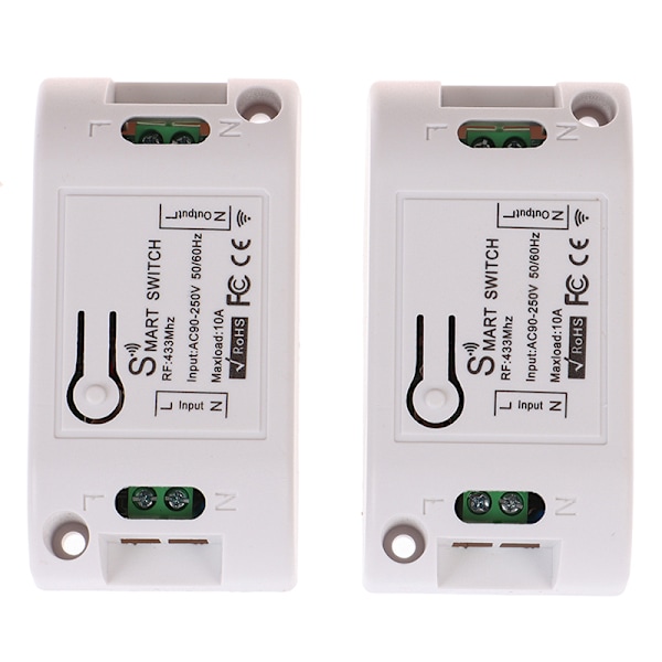 433 Mhz RF Smart Switch Trådlös RF-mottagare Timer-relätelefon Warm white 1pc