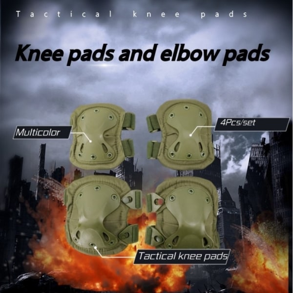 Taktisk knæpude Albue CS Military Protector Army Airsoft Outd Khaki one size