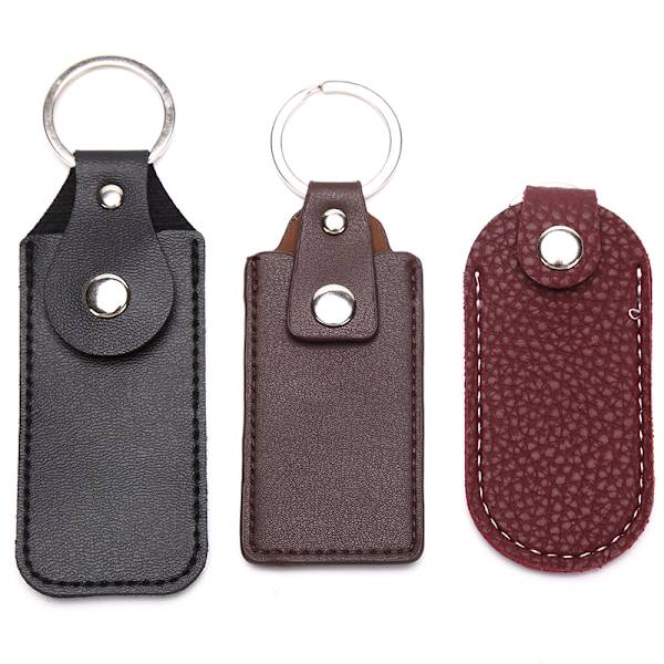 USB case Skyddsväska Bärbar ficka lädernyckelring för oss Red