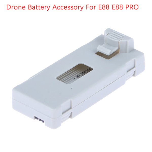 Drone Batteri Tilbehør For E88 E88 PRO Mini Drone Batteri Spar White onesize