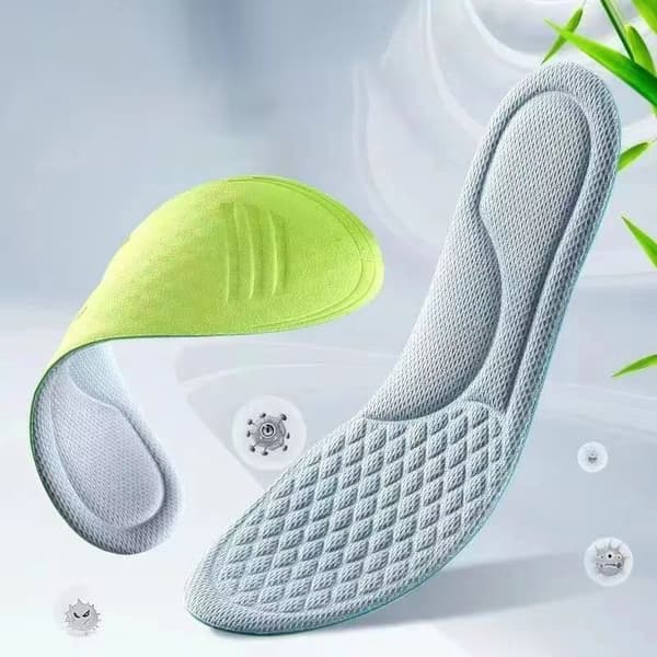 2 STK Bløde Memory Foam Indlægssåler Deodorant Svedabsorberende Massage Sp Green 41-42