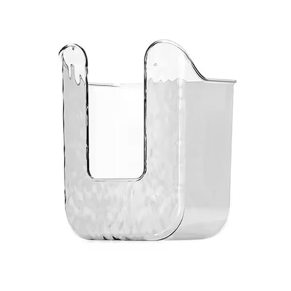 Väggmonterad vävnadslåda i plast Självhäftande stansfritt papper White