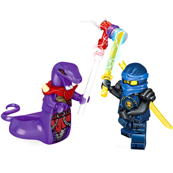 Set med 24 st go Minifigurer Kai Jay Sensei Wu Master Building A one size
