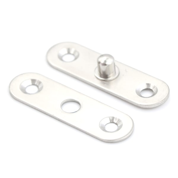 Ny 56 mm L hardware rustfrit stål 360 graders roterende dør Pi Silver one size