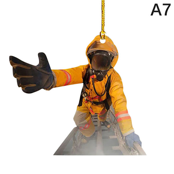 Firefighter Car Pendant Firefighter Ornaments auton taustapeili A1 onesize