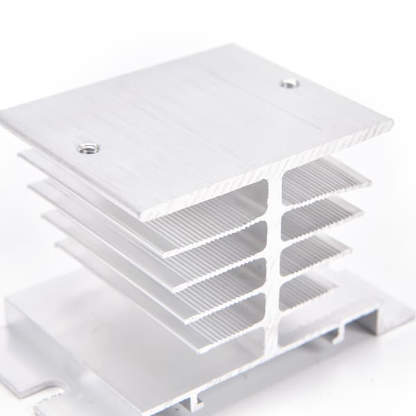 Aluminium køleplade SSR Solid State Relay Lille varmeafledning Silver 1pc