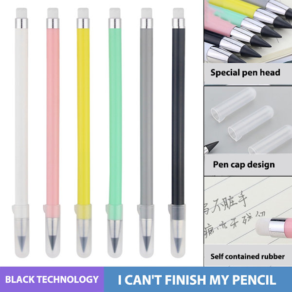 Ny teknologi Ubegrænset skriveblyant No Ink Pen Magic Pencil Gray onesize