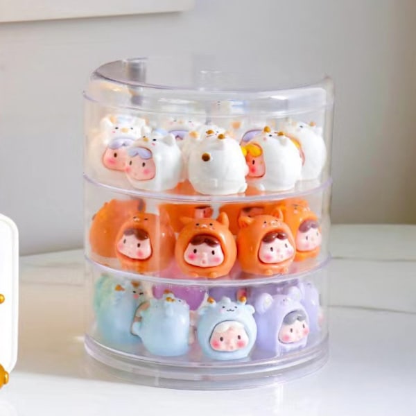 Roterande Blind Box Organiserhållare Figurer Display Stativ Stora 5Layer