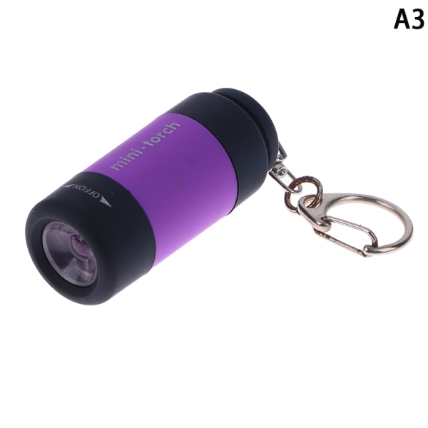 Ulkokäyttöinen kannettava taskulamppu pieni avaimenperävalo USB lataus f A3 onesize