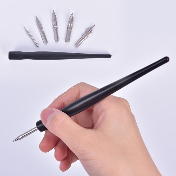 Anime Penspets Set Kalligrafi Set Verktygssats 5 Spets W Silver onesize
