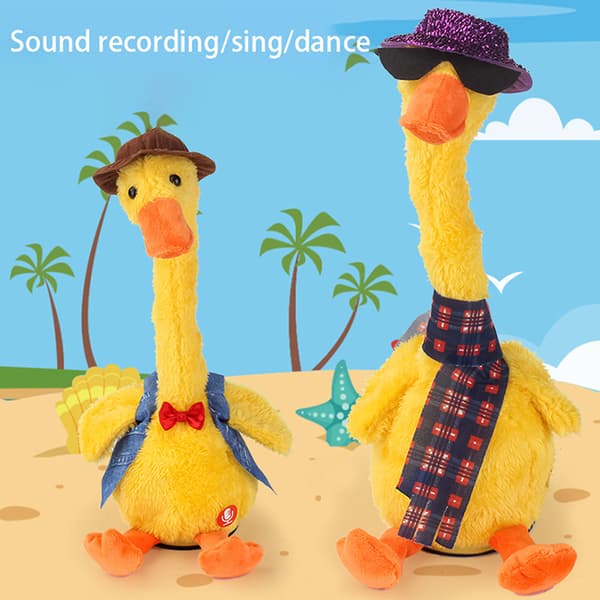 Dancing Duck Elektroniska plyschleksaker Repetera Prata Sjung Record V 5 one size