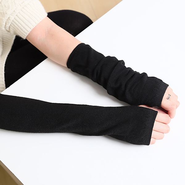 Y2K Fashion Naisten Tytöt Raidalliset kyynärpäähanskat Lämpimät neulotut pitkät A3 One Size
