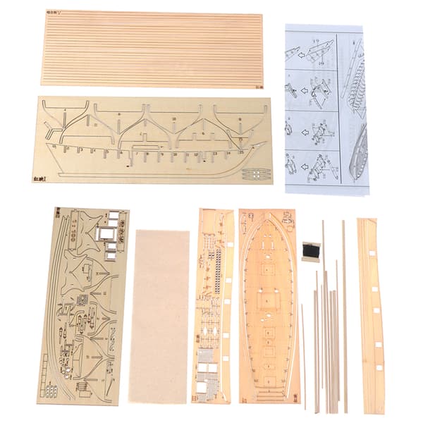 1:100 Halcon Puinen Purjevenemalli Tee-se-itse Kit Ship Assembly De A one size