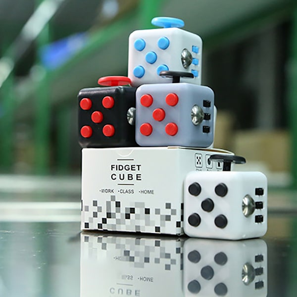 Ralix Fidget Cube Toy Relief Fokus Oppmerksomhet Arbeidsoppgave White onesize