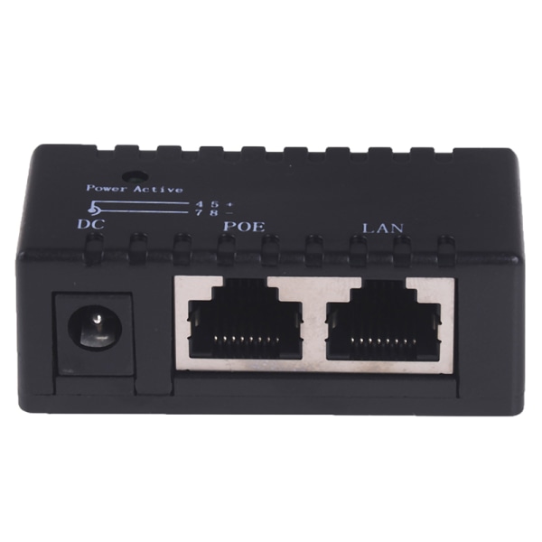 2st passiv POE-injektor för IP-kamera VoIP-telefon Netwrok AP d Black One Size