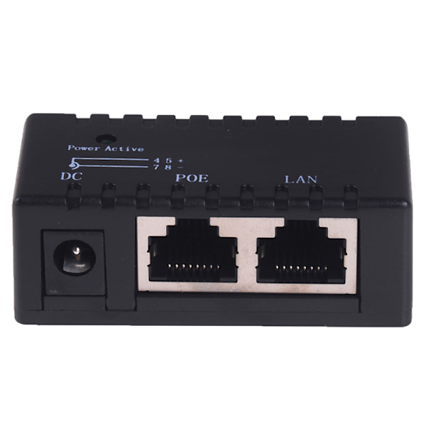 Passiv POE-injektor til IP-kamera VoIP-telefon Netwrok AP-enhed Black One Size