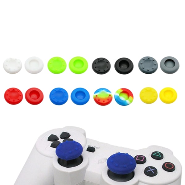 10 st Silikon Joystick Thumb Stick Grips Cap Case för PS3 PS4 Random one size