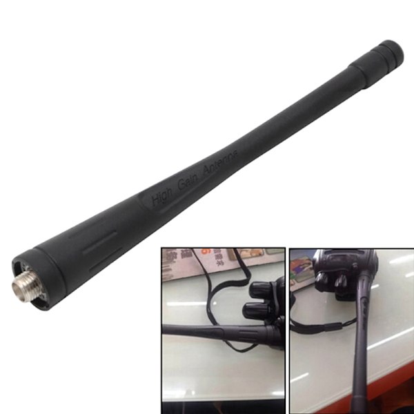 svart high gain sma kvinnelig antenne for baofeng 888s walkie talk Black one size