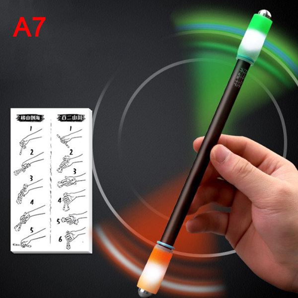 Nyhed Spinning Pen Roterende Gaming Kuglepen For Kids Stu luminous A7