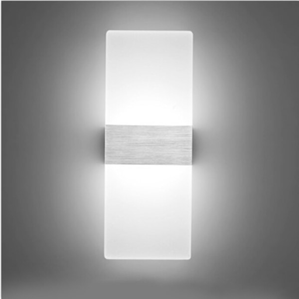 Led Væglys Up Down Cube Indendørs Udendørs Sconce Lighting Lampe Black cool white