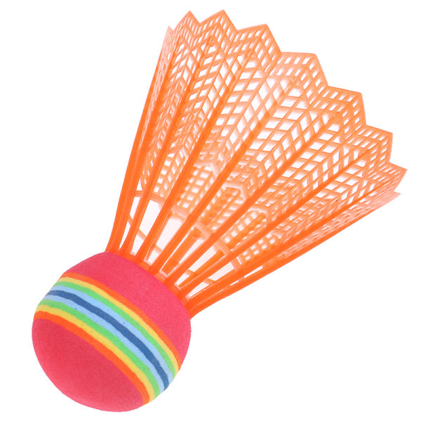 12 STK Badminton EVA Regnbuekuglehoved Nylon Badmintonfjer Random Color 12Pcs