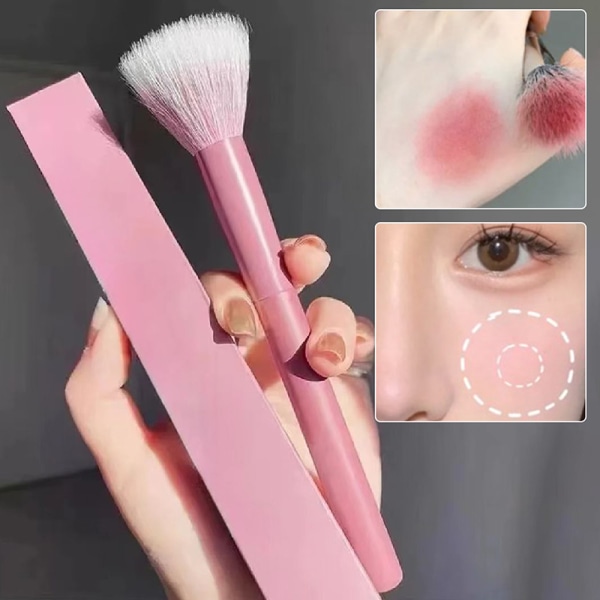 Soft Fluffy Blush Powder Brush Foundation Beauty Brush Makeup C Pink onesize