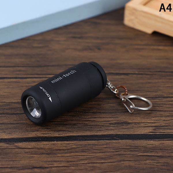 Udendørs bærbar lommelygte lille nøglering lys USB-opladning f A4 onesize